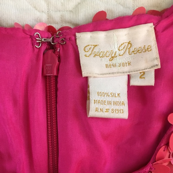 Tracy Reese Pink Sequin Dress Cocktail Sheath 2 - Picture 3 of 6